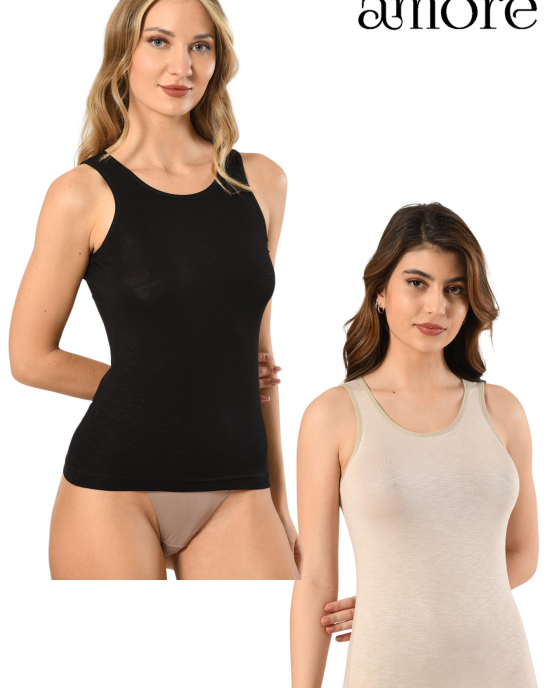 nuitamore-fitilli-kumas-pamuklu-kadin-atlet-2li-set nuitamore-fitilli-kumas-pamuklu-kadin-atlet-2li-set