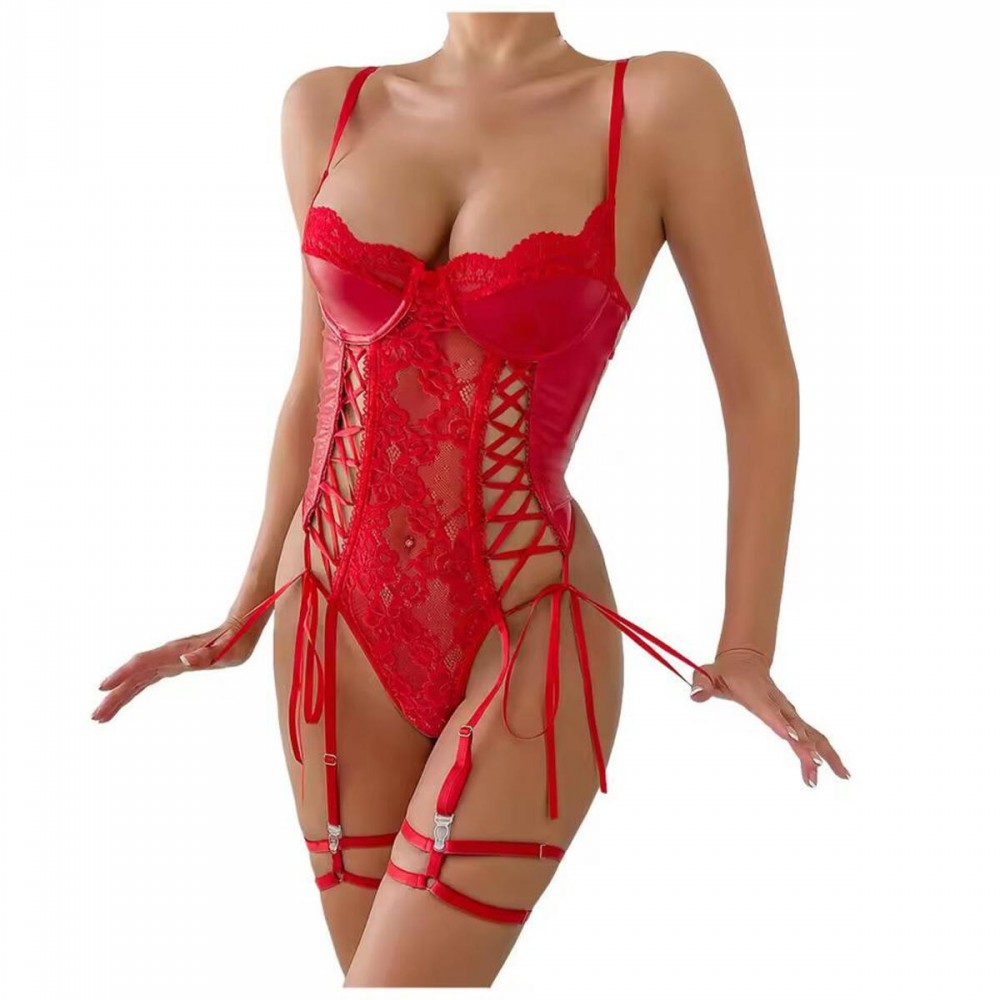 Nitamore Siyah Dantelli Korse Detaylı Body – Jartiyerli Tasarım -Yılbaşı Özel