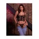 Nuitamore Bluish-Lilac  Black 3 Boyutlu Çiçekli Büstiyer Takım.