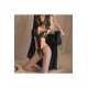 Nuitamore Siyah ve Bordo Renk Dantelli Body