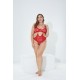 Nuitamore Büyük Beden (Big Size) Kırmızı Lez-Tül Bodysuit.
