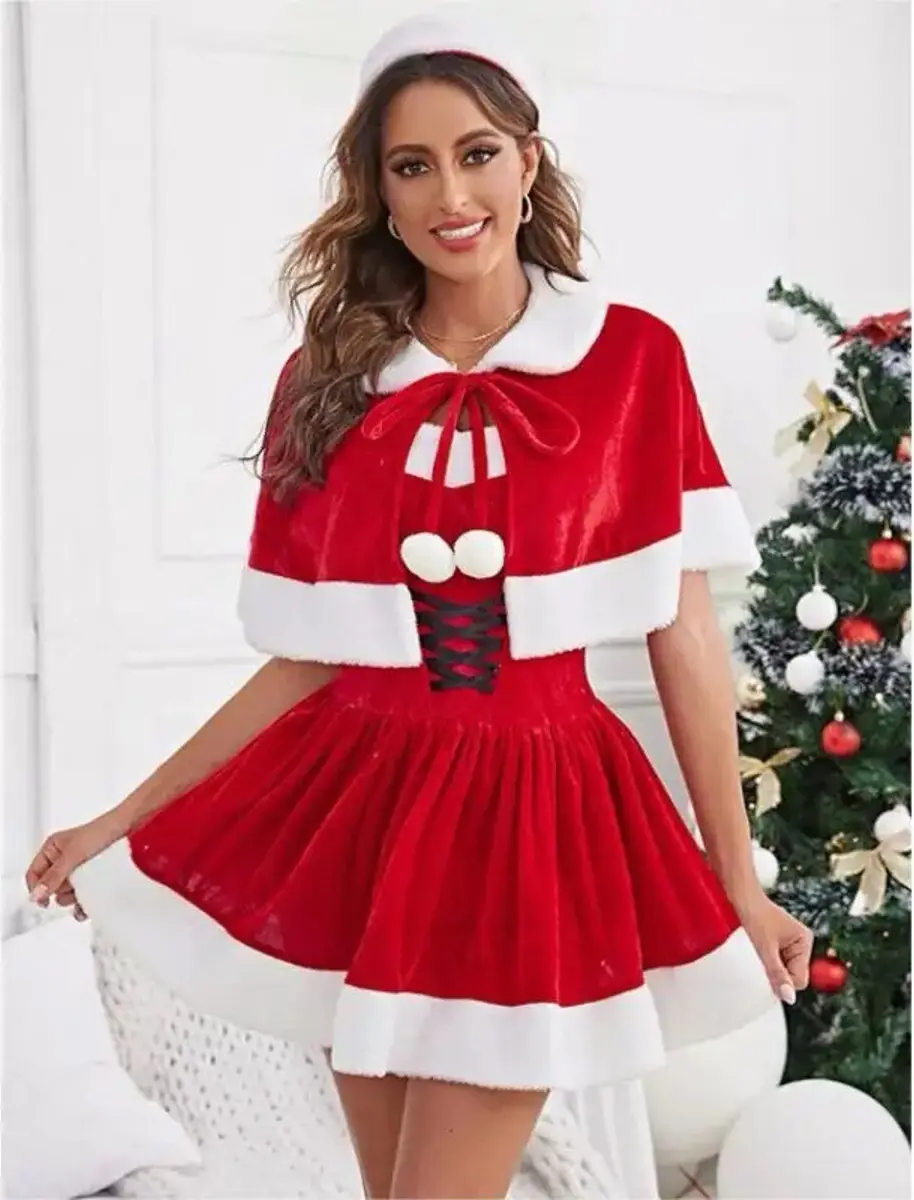 Kadife Noel Elbisesi. ( Yılbaşı Özel Koleksiyon )