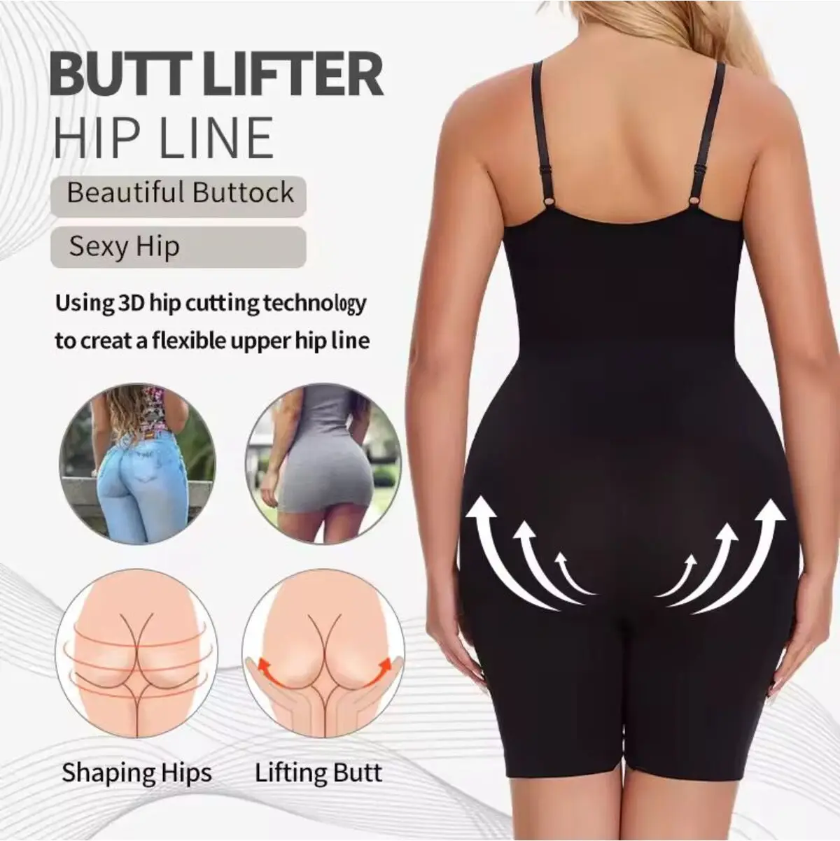 Lazer Kesim Dikişsiz Şortlu Body – Siyah