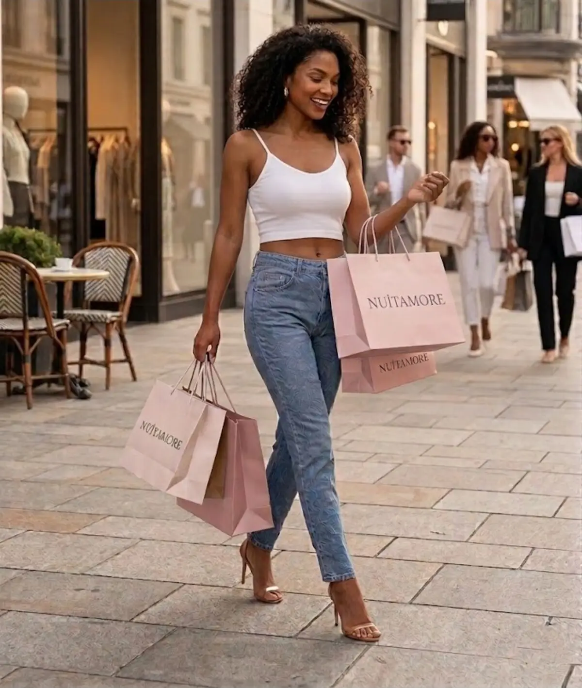 Nuitamore Siyah ve Beyaz İkili Set – İp Askılı Crop Top Astarlı Büstiyer Bluz